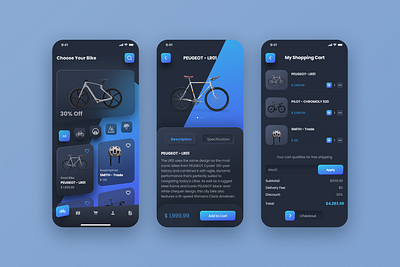 Bike Shopping App app bike design mobile shopping ui ux