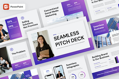 SEAMLESS - Business Powerpoint Template abstract business clean corporate download google slides keynote pitch deck powerpoint powerpoint template pptx presentation presentation template professional slides template ui ux web website