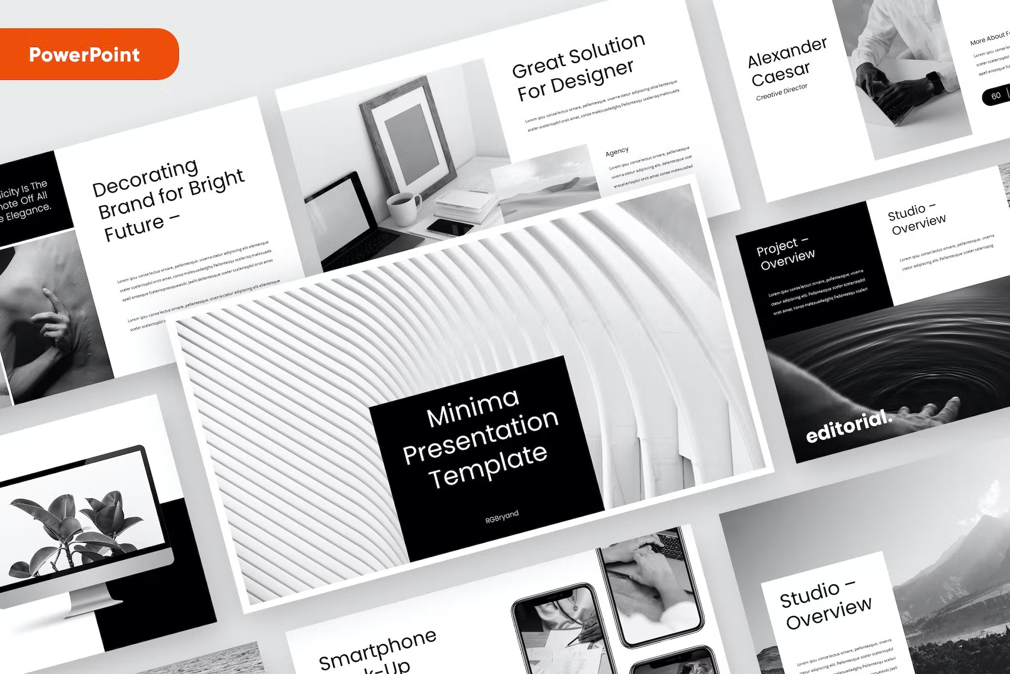 Minimal Powerpoint Template abstract business clean corporate download google slides keynote pitch deck powerpoint powerpoint template pptx presentation presentation template professional slides template ui ux web website