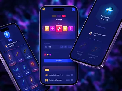 BloxFlip - Roblox Casino Interface app bloxflip casino casino design coin crash crypto casino gambling game interface mobile casino nft nft game open case roblox roulette skins slots ui ux web design