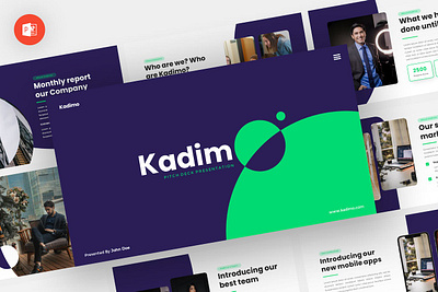 Kadim - Pitch Deck Powerpoint Template abstract branding business clean corporate google slides keynote pitch deck powerpoint powerpoint template pptx presentation presentation template professional slides template ui ux web website