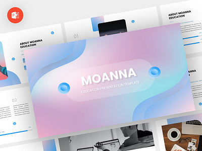 Moanna - Education Powerpoint Template abstract business clean corporate download google slides keynote pitch deck powerpoint powerpoint template pptx presentation presentation template professional slides template ui ux web website