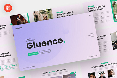 Gluence - Creative Powerpoint Template abstract branding business clean corporate google slides keynote pitch deck powerpoint powerpoint template pptx presentation presentation template professional slides template ui ux web website