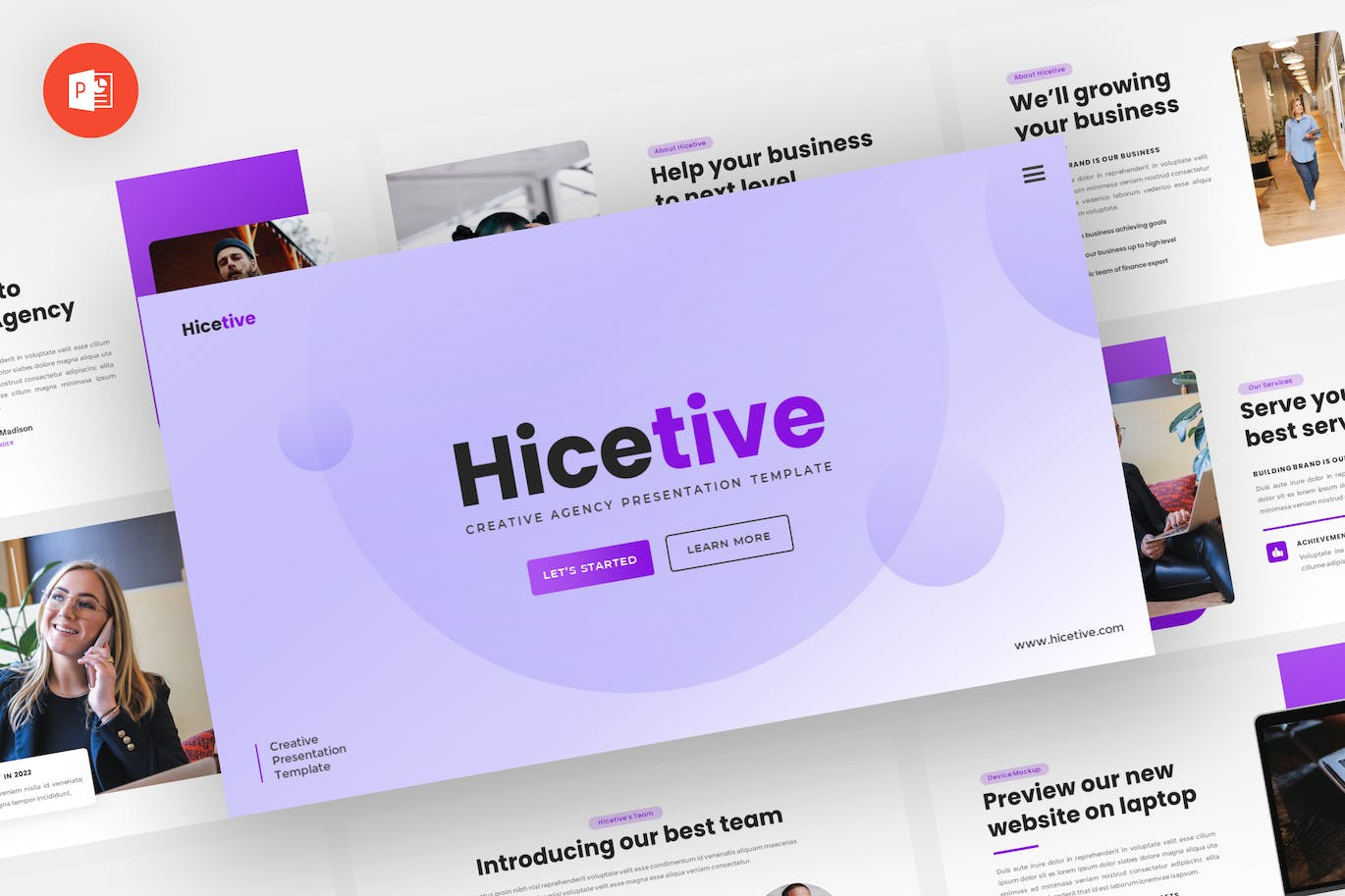 Hicetive - Creative Powerpoint Template abstract business clean corporate download google slides keynote pitch deck powerpoint powerpoint template pptx presentation presentation template professional slides template ui ux web website