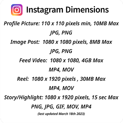 Instagram Dimensions PNG design graphic design