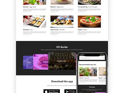 Oli healthy food assistance mobile & web app app branding design inspiration logo mobile app ui ux design