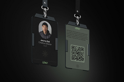 Leno ID card - Agency concept bigtypography branding design graphic design idcard logo typography