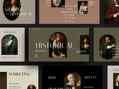 Historical - Brand Fashion powerpoint abstract business clean corporate download google slides keynote pitch deck powerpoint powerpoint template pptx presentation presentation template professional slides template ui ux web website