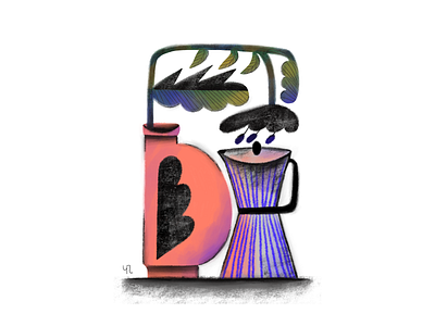 Сomposition coffee coffeeillustration floral flower graphic design illustration illustrator stilllife