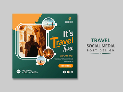 Travel Social Media Post Design creative modern social media post square template travel