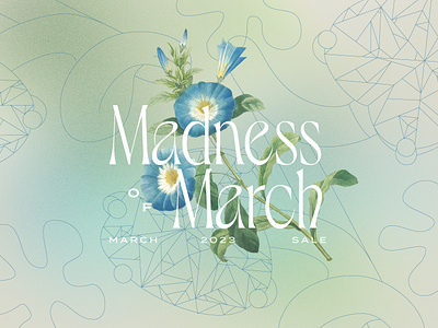 March Madness Jewelry sale advertising basketball bracelet flower gradient illustration jewel jewelry jewelry brand linework march madness matisse necklace psychadleic shape spring