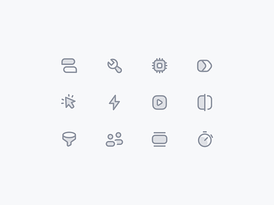 Dual-tone Icons Exploration clean component components library icon icon system iconography icons iconset illustration interface ui variant vector