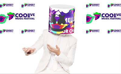 Cool Live Music Festival Mello Helmet branding illustration logo