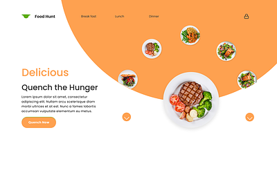 Food Hunt app branding design food delivery react ux web design webflow