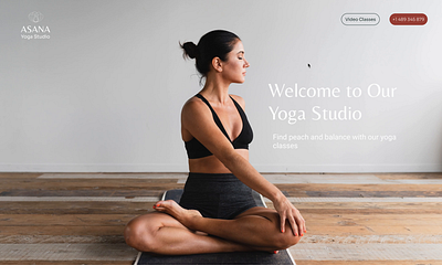 Asana Yoga Studio Landing Page branding design graphic design logo typography ui ux