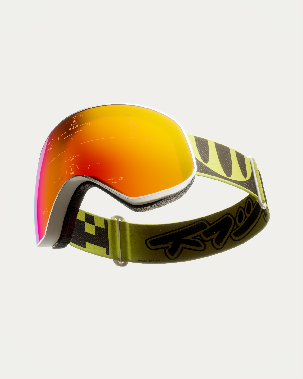 Dream goggles 3d illustration lettering typography