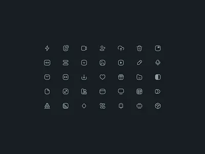 Iconset exploration clean component component library icon icon family icon system iconography icons iconset illustration interface ui variant vector