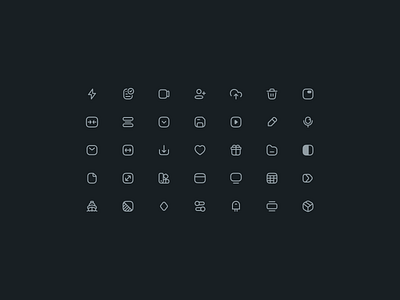 Iconset exploration clean component component library icon icon family icon system iconography icons iconset illustration interface ui variant vector