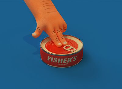 THE FISHERS BRAND 3d branding creative design design. illustratiom illustration illustration art director design ui