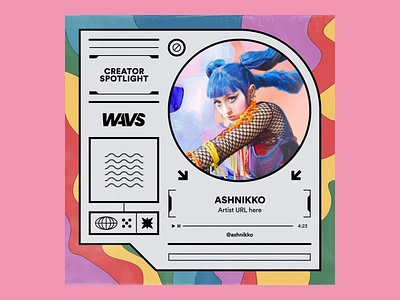 WAVS – Customizable Animated Template ashnikko brutalism brutalist coma cose lil nas x motion design motion template playlist psychedelia psychedelic rhox sample library samples social media template the chemical brothers vintage warp wave wavs