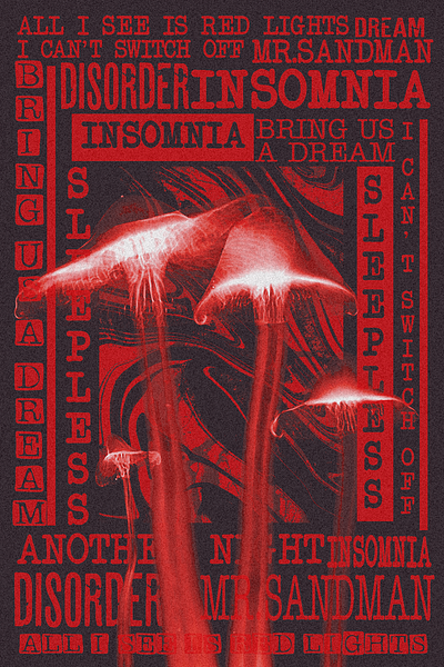 INSOMNIA : Experimental poster series design graphic design typography