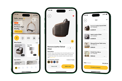 3D product showcase for a furniture store app design logo ui ui ux uidesign uidesign ux uiux uiux ui uidesign ux