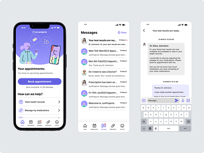 Telemedcine Messaging App | Daily UI 013 app design product design ui