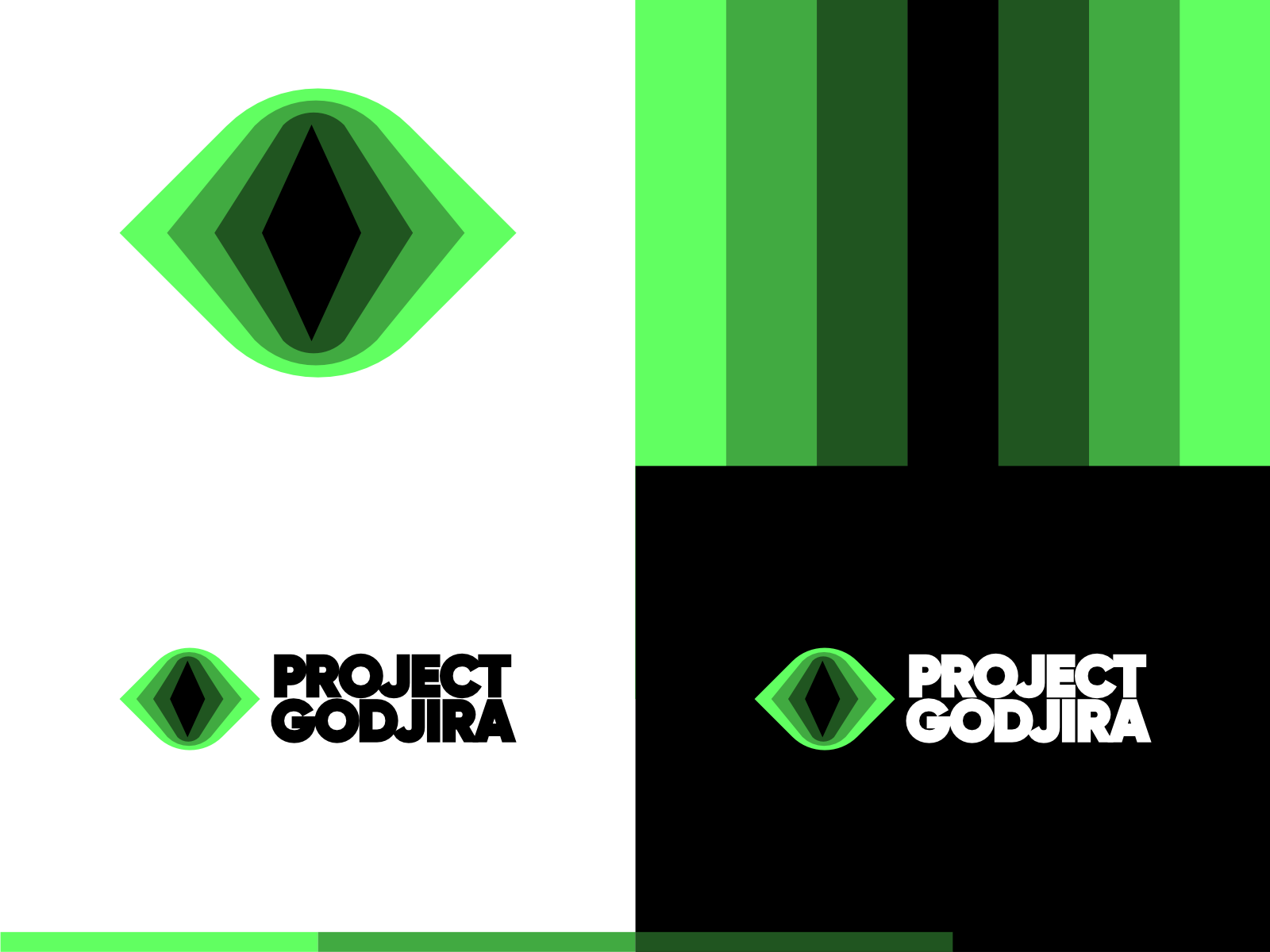 Godzilla eye + carousel gallery for NFT collection logo design abstract logo blockchain collection digital money eth ethereum eye flipping folded godjira godzilla green japan logo logo design minimalist logo modern logo monster nft nfts