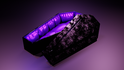 3D - Coffin 3d 3d design animation blender coffin design illustration ui
