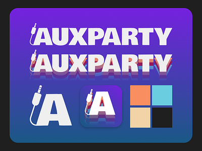 Auxparty branding design figma graphic design illustration logo music