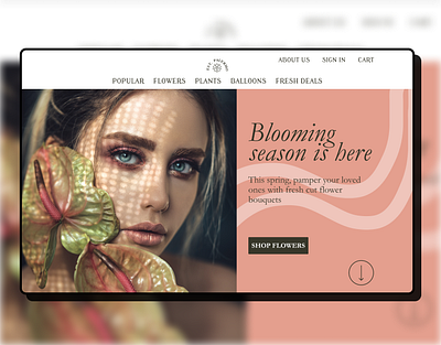 Flower shop- Landing Page animation autolayout components figma graphic design microanimations motion graphics ui