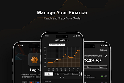 Finance Tracking App - iOS dark mode finance finance management fintech graph ios malaysia mobile app finance mobile app fintech rebranding revamp
