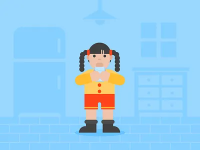 Drink water digital art flat design graphic design illustration 2d vector art