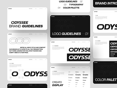 ODYSEE - Brand Guidelines brand brand guidelines brand identity branding fashion fashion guidelines guidelines identity logo logo design logotype visual identity