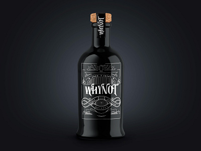 Idea label for whiskey "Whynot" branding corporate style design designer freelance graphic design graphic designer idea of design identity illustration lettering line illustration logo packaging packagingdesign whiskey