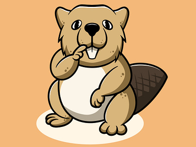 Cute Baby Otter Design cartoon wildlife graphic design illustration kawaii ui