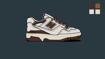 New Balance Shoe Vector Illustration design graphic design illustration vector