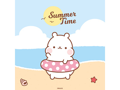 Summer Time character character design cute cuy design diseño diseño de personaje diseño gráfico graphic design illustration illustratormar ilustracion kawaii luckythecuy personaje peru playa summer verano