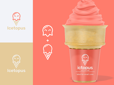 Icetopus combination logo brand branding design garagephic studio graphic graphic design ice cream ice cream logo illustration logo octopus octopus logo ui ux vector