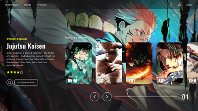 Anime streaming website app branding design graphic design illustration logo typography ui ux vector