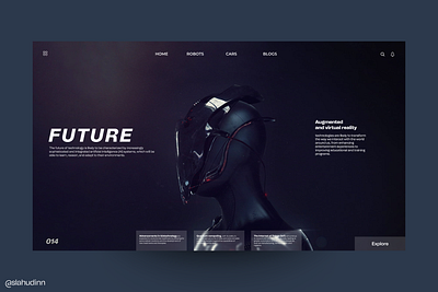 Future Web design adobexd app app design design figma future robot techtechnology ui uiux web design webdesign