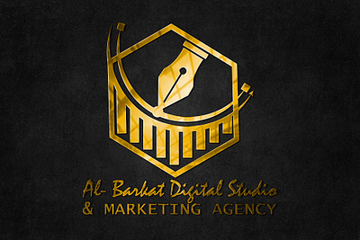 Logo concepts for our agency, "Al-Barkat Digital Studio". graphic design logo logo concepts