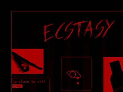 ECSTASY addictions alcoholism black colors dark design ecstasy eye inkscape poster red