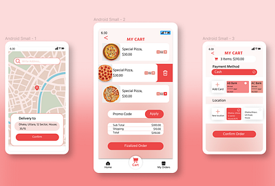 Pizza Delivery App 🍕 3d branding graphic design logo mobile app ui ux visual design web website