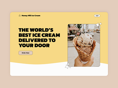 Landing Page ice cream landing page ui