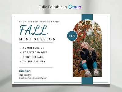 Fall Mini Session canva template fall mini session mini session