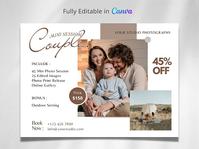 Couple Mini Session canva template couple mini session mini session