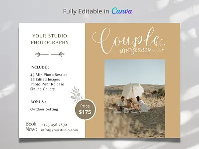 Couple Mini Session canva template couple mini session mini session