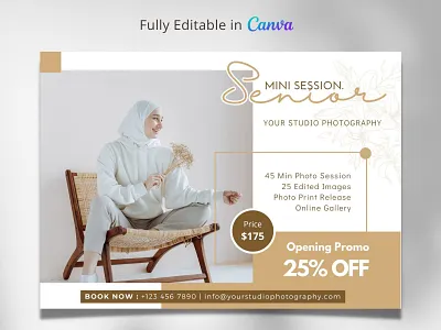 Senior Mini Session canva template mini session senior mini session
