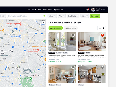 Real Estate Homepage business design homepage interface real estate ui ux design